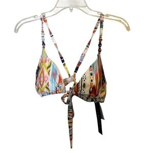 LaBlanca Desert Dream Triangle Multicolor Bikini Top sz 12